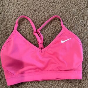 Nike Hot Pink Racerback Sports Bra with Swoosh
